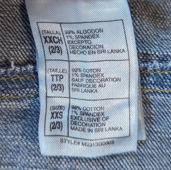 Disney princess little girls denim Jean jacket xxs 2/3 - Picture 9 of 10